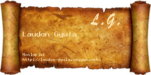 Laudon Gyula névjegykártya